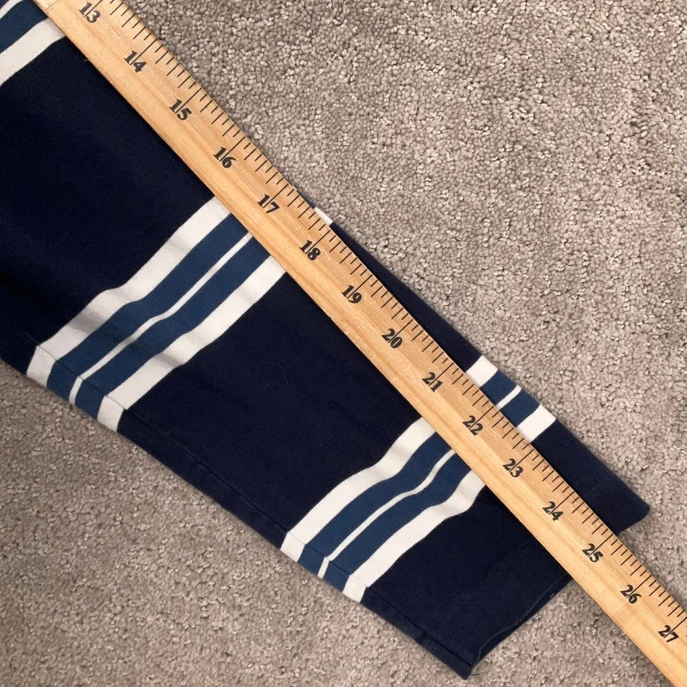 Lacoste T-Shirt Mens 8/3XL Navy Blue Stripe Long Sleeve Regular Fit‎ Preppy